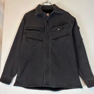 [ HUMMER ] 다크 그레이 데님 자켓 프론트 포켓 부착