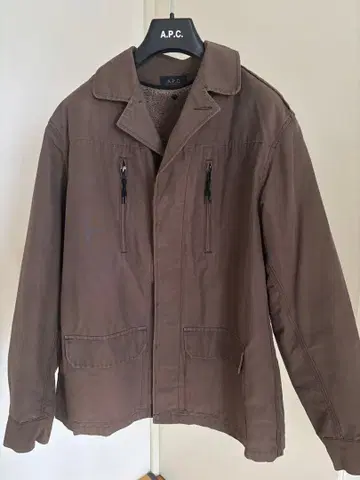 A.P.C. 밀리터리 자켓 브라운 탈부착 가능한 보아 라이너 포함