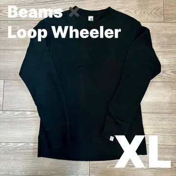 BEAMS PLUS x LOOPWHEELER 맨투맨 블랙 XL