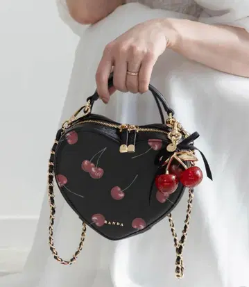 2WAY 체리 프린트 하트백 RANDA