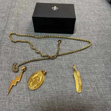 금 도금 목걸이 세트