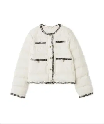 셀포드 트림 디자인 퀼팅 자켓