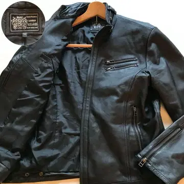 새상품급/XL 사이즈 스타일리시 라무 가죽 자켓 블랙