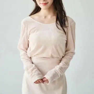 Aimeine 튤 벨로아 백 오픈 탑