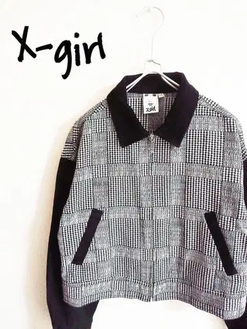 D221265 X-girl 절개 집업 블루종