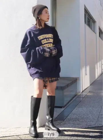 탱크 밑창 롱 부츠 M