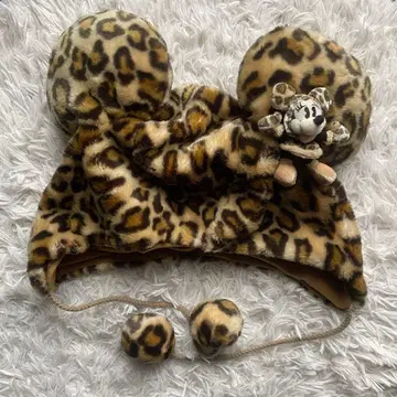 레오파드 무늬 미니 팬캡