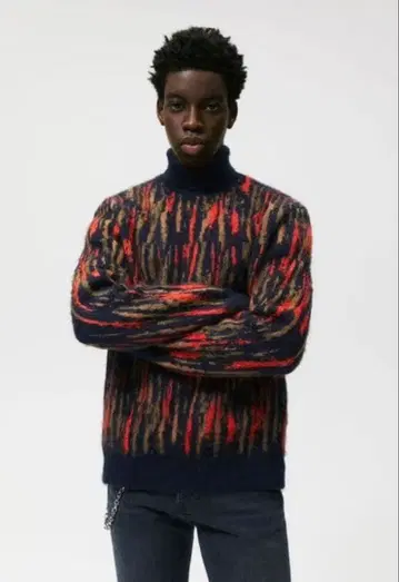 ZARA 추상 자카드 스웨터