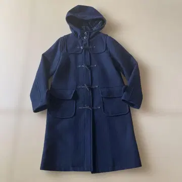 네이비 후드 부착 더플 코트 M 사이즈