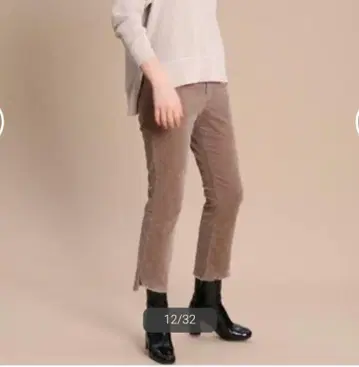 INED 이네드 컷오프 코듀로이 팬츠