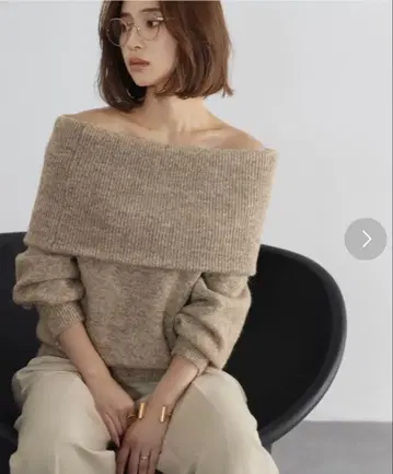 엘프랭크 2WAY 오프숄더 니트 풀오버 오프숄 니트