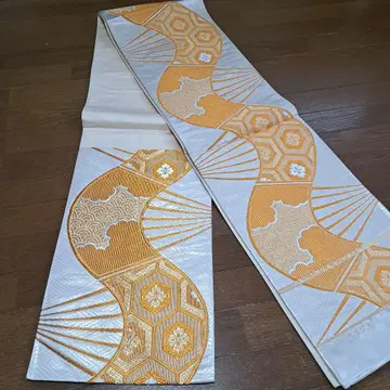 오비 순수 실크 금, 은박