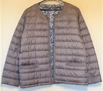 다운 자켓 안감 페이즐리 무늬