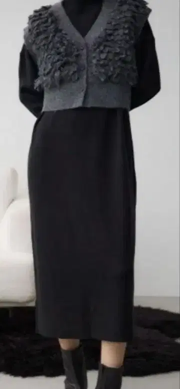 아즈르 롱 니트 원피스&베스트