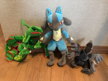 포켓몬 봉제 인형 세트 루카리오 레쿠자 제크로무