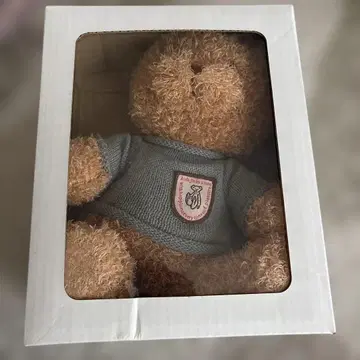 미사용, 자택 보관 당선품 스웨터 착용 브라운 봉제 인형