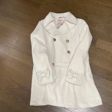 화이트 더블 브레스트 코트 lizlisa