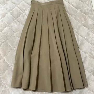 LITER 베이지 플리츠 스커트 사이즈 1