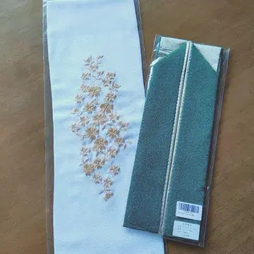 꽃무늬 자수 장식용 깃 2개 세트 미개봉 미사용