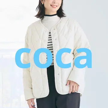 새상품! coca 리버서블 퀼팅 블루종 M 사이즈