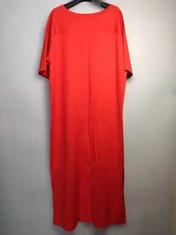 빨간색 롱 원피스 일본제 100% 코튼