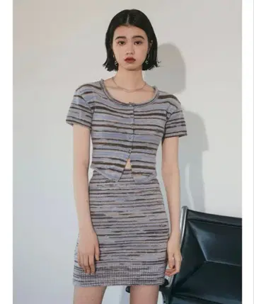 EMODA 컬러 스트라이프 니트