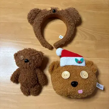 MINIONS 팀 머리띠 파우치 봉제 인형 마스코트 3종 세트