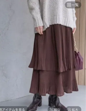 호소 플리츠 캉캉 스커트 Apart by