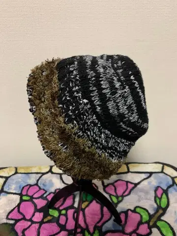 사토 섬유 니트 모자 니트 캡 코튼 아크릴 나일론 블랙 그레이 브라운