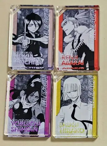 BLEACH 도미노 아크릴 키링 루키아, 렌지, 요루이치, 신지