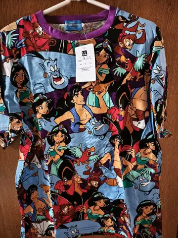 디즈니 알라딘 올 패턴 T셔츠 LL TDS TDR TDL