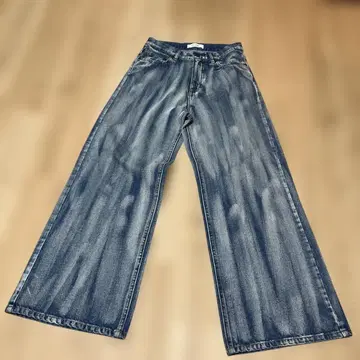 ACLENT 블루 와이드 레그 데님