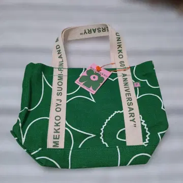 마리메꼬 60주년 기념 토트백 그린