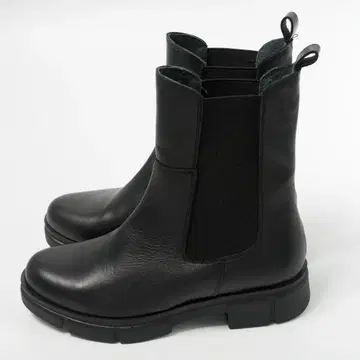 미들 사이드 고어 부츠 보트레 BONTRE 블랙 가죽 신발 소가죽