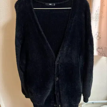 HARE 블랙 가디건 S