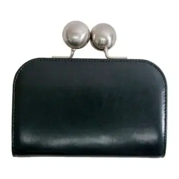 라피카로 블랙 가죽 가마구치 지갑