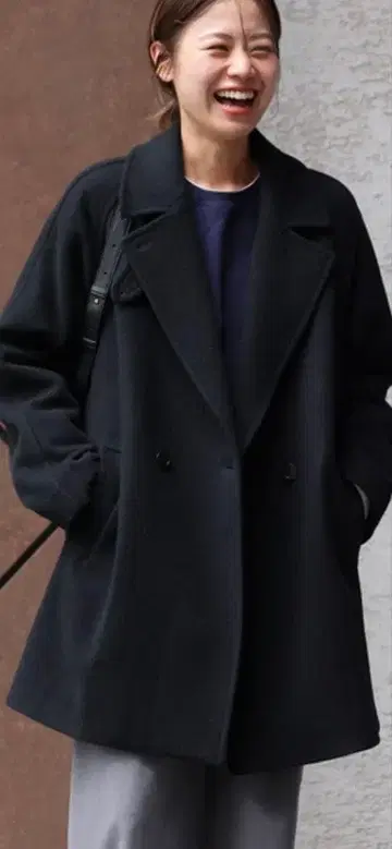 저널 스탠다드 리룸 비슈 울 모사 W 브레스 하프 코트