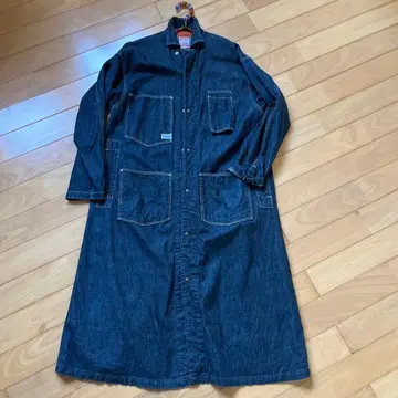 DENIM DUNGAREE 다크 데님 롱 자켓
