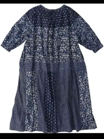 45R 인도 카디 수직수직 패치워크 원피스