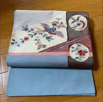 화조 문양 후쿠로 오비 봉황