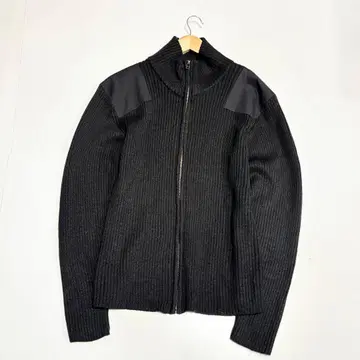 HOUSTON 휴스턴 블랙 계열 풀 집업 명령어 니트