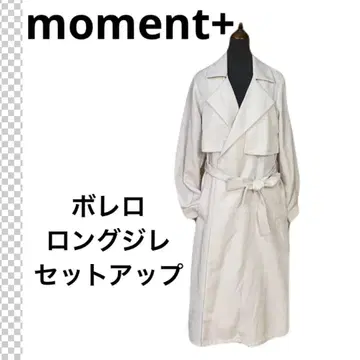 moment+ 프론트 오픈 롱베스트 볼레로 세트업 아이보리 M