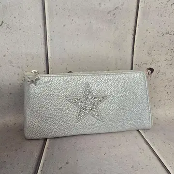 성숙/러블리 반짝이는 별 디자인! 슬림한데도 대용량인 L자 지퍼 장지갑
