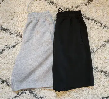 맨투맨 숏팬츠 그레이/블랙