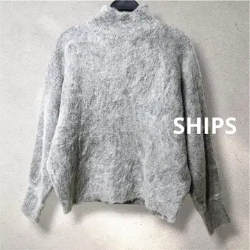 새상품 SHIPS 택류 없음 모헤어 샤기 터틀넥 풀오버