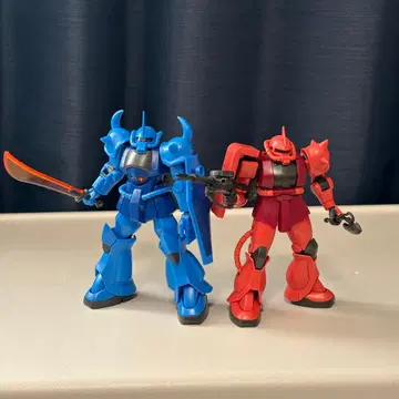 HGUC 샤아 자쿠&구프 통짜 조립 완성품 건담 프라모델