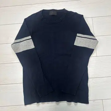 나노 유니버스 네이비 미라노 리브 긴팔 니트 스웨터 L 사이즈