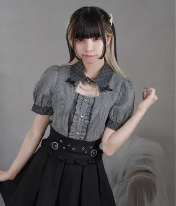 Pal elfy 팔엘피 하운드투스 체크 블라우스