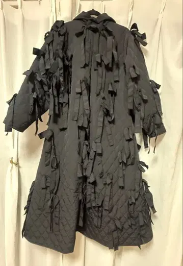 perna 리본 퀼팅 코트 블랙 L