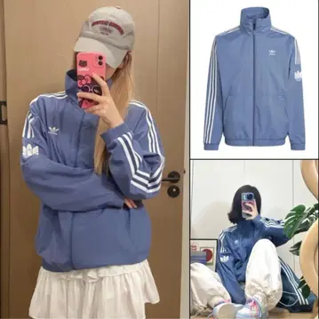 일본 미입고 adidas 블루 집업 자켓 M